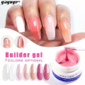 YAYOGE Builder Gel Gel Polish Finger Nail Extension Gel Pink Crystal Camouflage UV Gel Soak Off Jelly Gel Nail Art