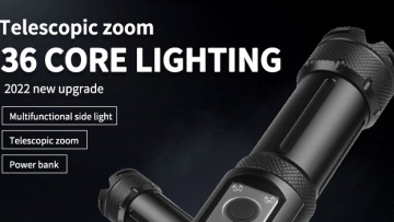 4000lms 36-Core Powerful Led Flashlight Cob  Usb Rechargeable XHP360 Torch Super Bright IPX4 Waterproof Camping Fishing1