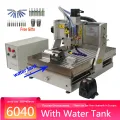 3 4 axis 6040 cnc router with water tank Wood Aluminum Metal engraving milling machine with 800W 1.5KW 2.2KW spindle Ball Screw