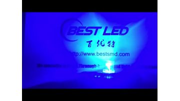 5mm red and blue LED flicker with flat top