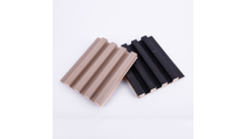 Solid wood window grille design fan-shaped groove plate wall manufacturer1