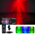 WUZSTAR Disco Light 64 Pattern LED Laser Projector Sound Christmas Party DJ Light Voice-Activated Disco Xmas for wedding