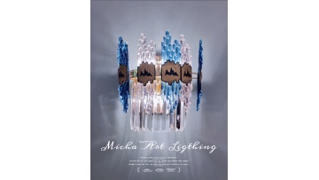 Blue&Pink Crystal Wall Light
