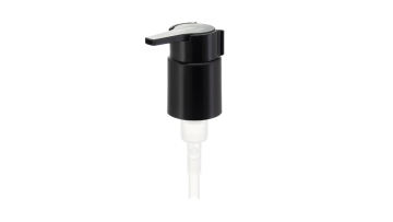 24/410 360-degree rotation black smooth long nozzle lotion dispenser with glossy clip