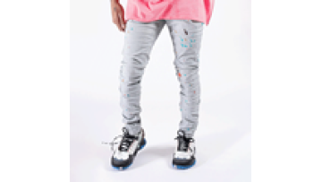 OEM Custom Plus Size Ripped Hip Hop Rapper Men's Jeans Skinny Jeans Manufactures1