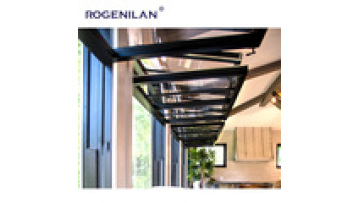 Rogenilan Factory direct double folding glass Aluminum insulated folding windows can be customized with smart accessories1