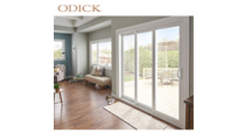 ODICK Exterior hurricane rated double transparent double glazed sliding glass doors Low-E glass patio slider doors1