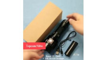 26650 Powerful 3000lm usb rechargeable tactical flashlight with 3LED XML T61