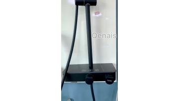 Black Shower Faucet Set With Wall Hook