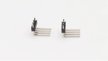 2.54mm Pitch Pin Header Connector Single Row Right Angle SQ0.64mm H2.5mm 1*4P