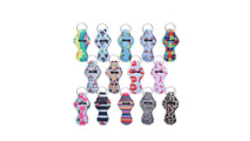 Hot Selling Neoprene Lipstick Organizer with Custom Printed Keychain1