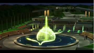 full color pool fountain