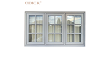 Double tempered insulating glass aluminum frame anti-theft grid for french casement windows1