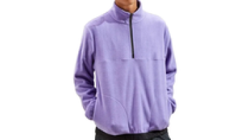 Quality Mens Windbreaker Polyester Fleece Half Quarter Zip Men Pullover Hoodie1