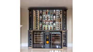 wholesale European Style iron work Custom Living Room Wall Mounted  supermarket bar Storage Cabinet  Display  wine  rack1