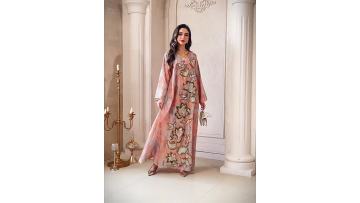 Floral Sequin Embroidered Abaya Dress (1)