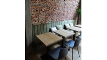 High quality new fashion commercial modern furniture cafe  metal and wood restaurant  wooden dining kitchen table1