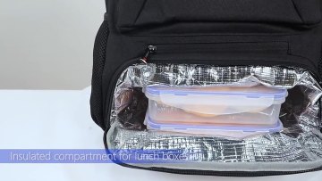 Multi-function Men Outdoors Waterproof USB Gym Sneaker Soccer Basketball Backpack with Lunch Cooler Compartments1