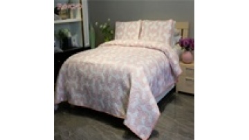 OEKO TEX certificate printed microfiber bedspread set embroidery quilt bed sheet set new design microfiber bedspread1