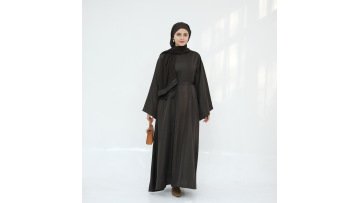 Modest Satin Abaya Dress for Muslim Women