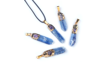 Irregular Blue Kyanite Pillar Pendant SP1747G