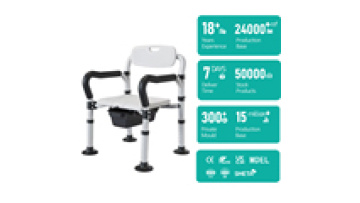 New Aluminum Alloy Commode Chair with Armrests Movable Toilet for Elderly & Pregnant Women Non-Slip Bathroom Safety Equipment1