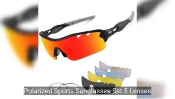 Polarized Sports Sunglasses Set 5 Lenses Outdoor Running Cycling Golf1