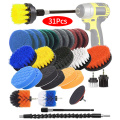 Drill Brush Scrub Pads 31 Piece Power Scrubber Cleaning Kit - All Purpose Cleaner Scrubbing Cordless Drill for Cleaning Pool Til