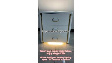 Home furniture small modern wood bedside table night stand hidden safe box for bedroom1