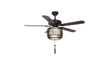 Vintage Chinese Ceiling Fan Lamp for Living and Dining Rooms1