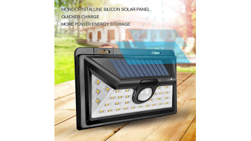 34 LED solar powered flood light IP 65 waterproof outdoor security light with motion sensor1