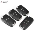 KEYYOU Flip Folding Remote car Key Shell For Chevrolet Cruze Epica Lova Camaro Impala 2 3 4 5 Button HU100 Blade