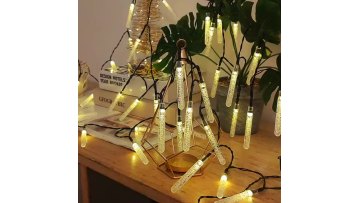 LED Solar Icicle Air Bubble Stick Christmas Fairy String Light Outdoor Waterproof Garden Festoon Garland Party Decoration1