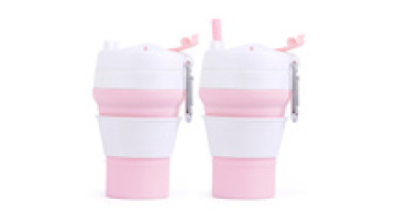 Oem New Design Reusable Foldable Silicone Rubber Drinking Coffee Cup Collapsible With Lid1