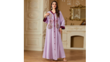 Elegant Purple African Abaya Dubai Muslim Dress Modest Turkish Islamic Clothing Kaftan for Women1