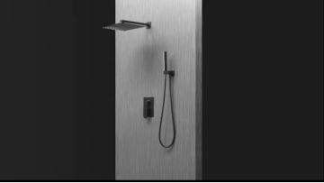 Amazon Hot Sale Bath & Shower Black Concealed Shower Head Set System 2 Functions Bathroom Waterfall System1