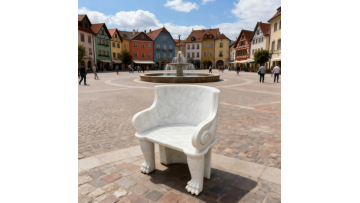 Elegant Handcrafted White Marble Chair for Ultimate Luxury Living