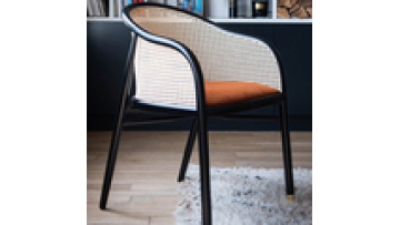 Low price  Home Furniture Solid Wood and Rattan Wicker Back with Soft Cushion Kitchen Dining Restaurant Chair1