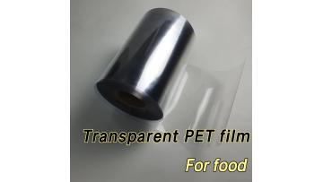 Transparent PET film for food