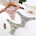 Sexy Underwear Women Panties G string Thong Pack Seamless Lace Panties Solid Color Transparent Underwear Lingerie Women Tangas