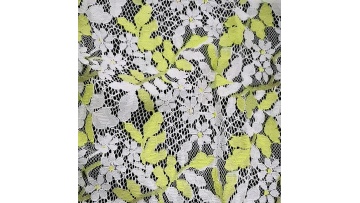 2021 custom fancy printing digital print net crochet lace fabric yellow dress fabric1
