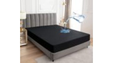 Solid Bamboo Waterproof Mattress Protector with Quilted Bed Mat1
