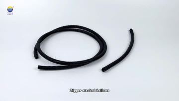 Zipper wrapping corrugated tube
