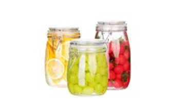 500ml 700ml Manufacturer wholesale sealed glass bottle storage tank kitchen food tank with buckle1