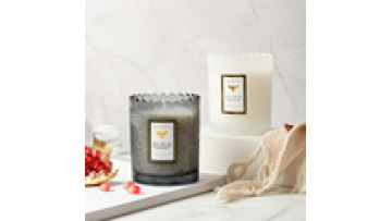 Custom Creative Luxury Candle Jars Embossed Pattern Glass Candle Jars Large Empty Candle Container1