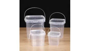 Small Transparent Square Bucket for Food