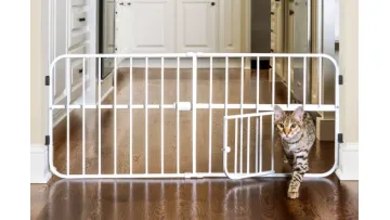 OEM ODM Indoor Wall Stairs Metal Sliding Door Pet Fence1