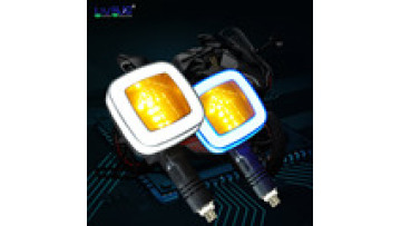 Motorcycle Modified Square Two-color Flow Steering Drl Turn Light 12v Indicators Lights1