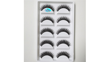 reuseable natural 5 pairs fake eyelashes