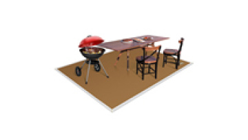 Large Size Grill Mat for Outdoor Grill Deck Protector Fireproof Fire Pit Mat 3 Layers Oil-Proof and Water-Proof Under Grill Mat1